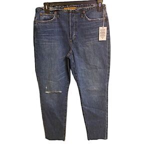 The Kass Joe's Women Size 30 Jeans High Rise Slim Whisker Button Fly Distressed